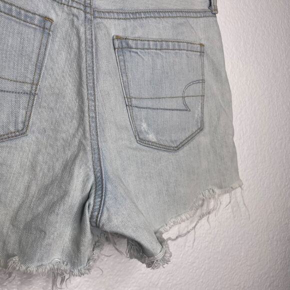 American Eagle Womens Shorts Size 2 Mom Short Light Wash Denim Jean Blue - Picture 13 of 15